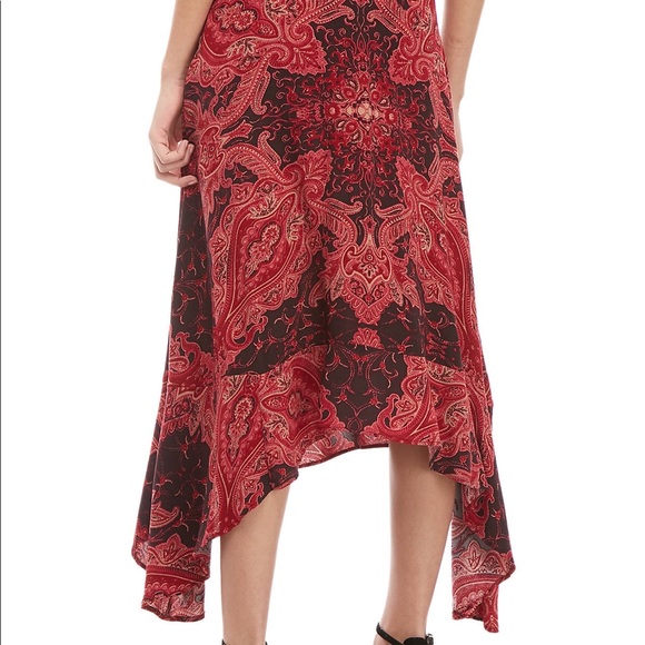 FREE PEOPLE Ruffled Hem Paisley Skirt - Picture 4 of 5
